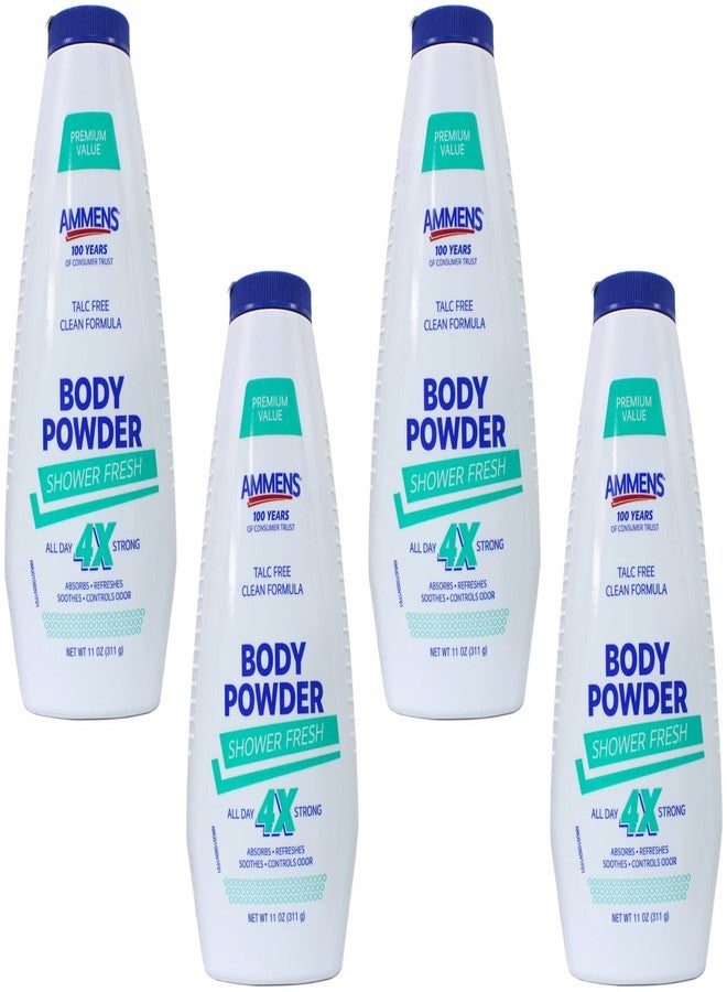 Ammens Medicated Powder Shower Fresh 11 oz (Pack of 4) - Image 1